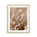 Plakat w ramie 40x50 - Abstrakcyjna Kompozycja: Cień na Ścianie - cień na ścianie, beżowe kolory - rama drewno
