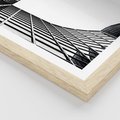 Plakat w ramie 50x70 - Minimalizm Wysokości - architektura, czarno białe zdjęcie - rama drewno