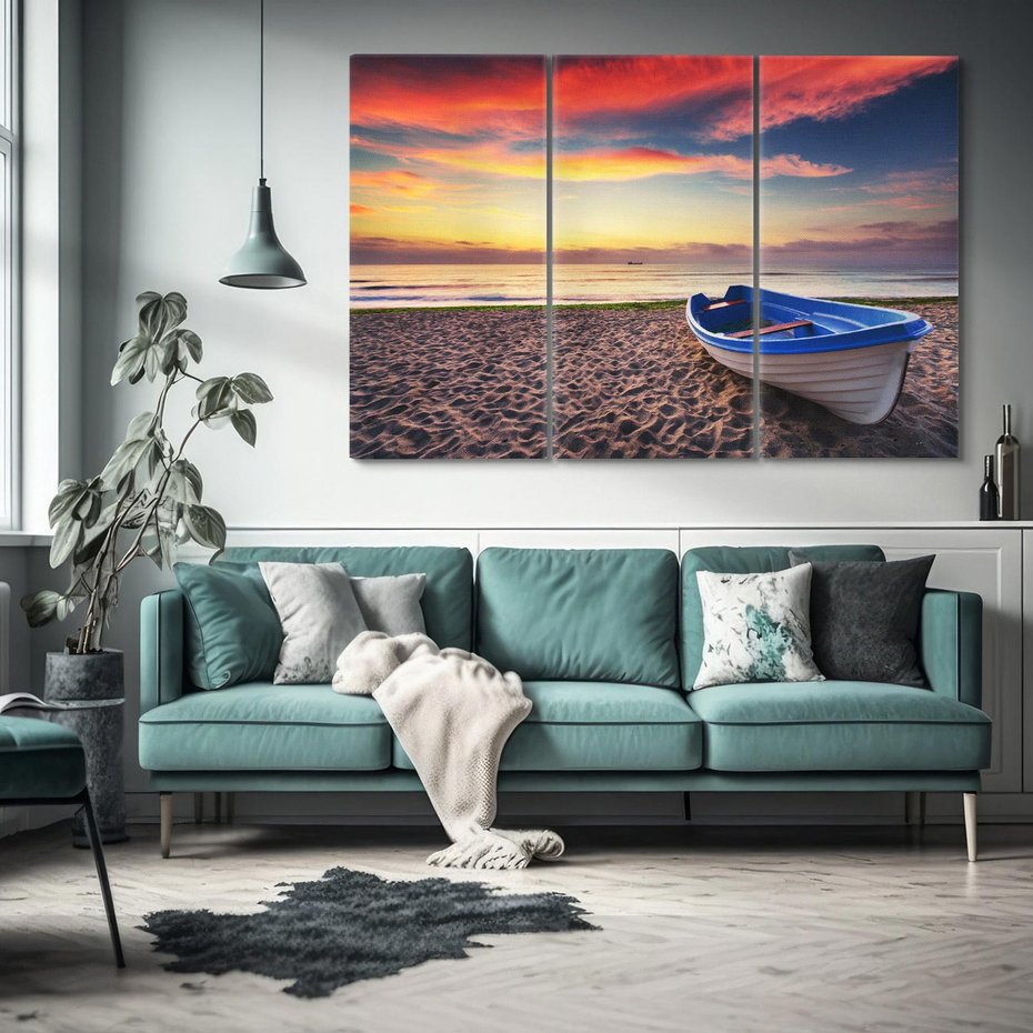 Obraz na płótnie 120x80 - Spokój nad morzem - morze, plaża