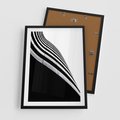 Plakat w ramie 50x70 - Architektoniczna Fala - architektura, falowany budynek - rama czarna