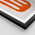 Plakat w ramie 40x50 - Eksploracja Nowego Światła - abstrakcyjna pomarańczowa forma, minimalizm - rama czarna