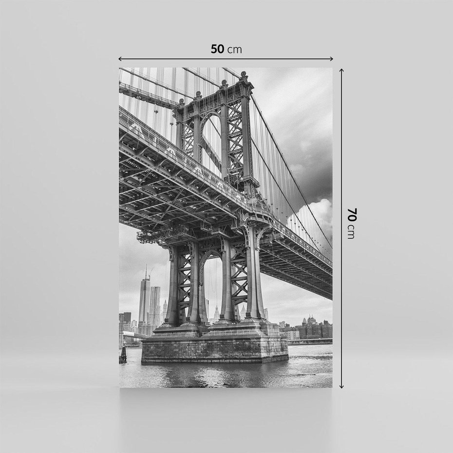 Obraz na płótnie 50x70 - Most nad nowojorską panoramą - most, Nowy York