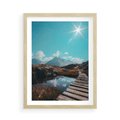 Plakat w ramie 50x70 - Inspirujący Pejzaż - ścieżka, górska - rama drewno