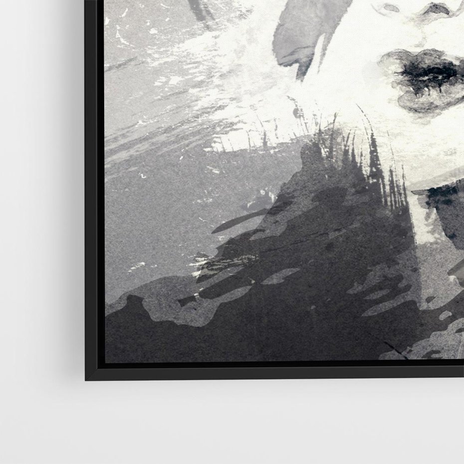 Obraz w ramie 50x50 - Abstrakcyjna wizja kobiety - abstrakcja, kobieta - rama czarna