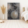 Obraz w ramie 50x70 - Ulotna Piękność Natury - makro, dmuchawce - rama biała
