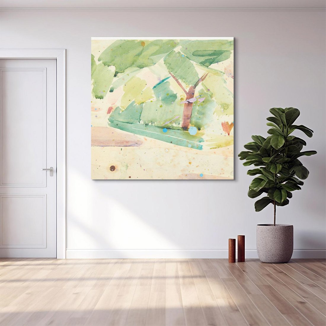 Obraz na płótnie 40x40 - "Color study Langelinie" Edvard Weie - Reprodukcja - reprodukcja, obraz na płótnie