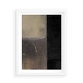 Plakat w ramie 50x70 - Kształty Urywane - mroczny plakat, nowoczesne wnętrza - rama biała