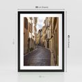 Plakat w ramie 30x40 - Magiczne widoki - uliczka, perspektywa - rama czarna