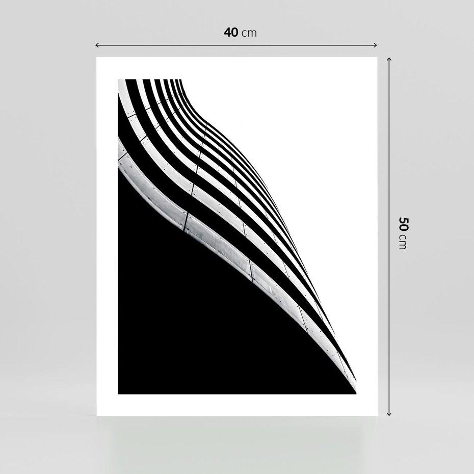 Plakat bez ramy 40x50 - Architektoniczna Fala - architektura, falowany budynek