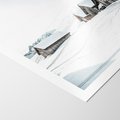Plakat bez ramy 40x50 - Zima w Domkach: Urok Śnieżnej Scenerii - domki w śnieżnym krajobrazie