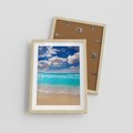 Plakat w ramie 30x40 - Idylliczna plaża nad morzem - plaża, morze - rama drewno