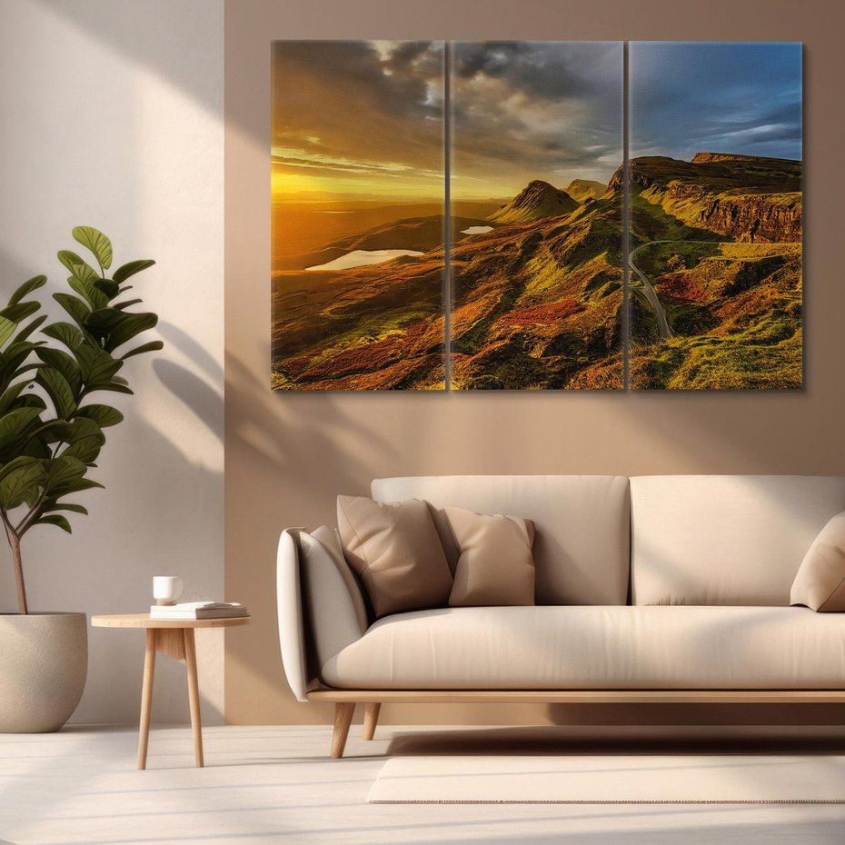 Obraz na płótnie 120x80 - Malownicza panorama górskich skał - góry, skały