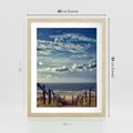 Plakat w ramie 40x50 - Plaża i morze - plaża, morze - rama drewno