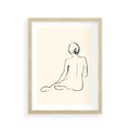 Plakat w ramie 30x40 - Akt w Minimalizmie - kobieta akt, minimalizm - rama drewno