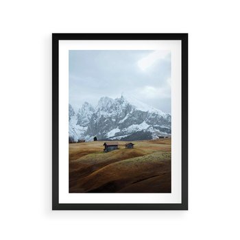 Plakat w ramie 30x40 - Odkryj Ich Urok - góry, skandynawia - rama czarna