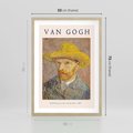 Plakat w ramie 50x70 - Autoportret van Gogha - van gogh, autoportret - rama drewno