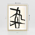 Plakat w ramie 30x40 - Impresje Wymiaru - linie, abstrakcja - rama drewno