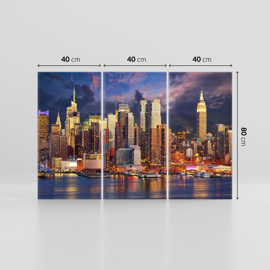 Obraz na płótnie 120x80 - Miasto Nocy - Nowy Jork, miasto