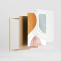 Zestaw obrazy w ramie 50x70 galeria - Nowoczesne, grafiki, abstrakcja, pastele - rama drewno