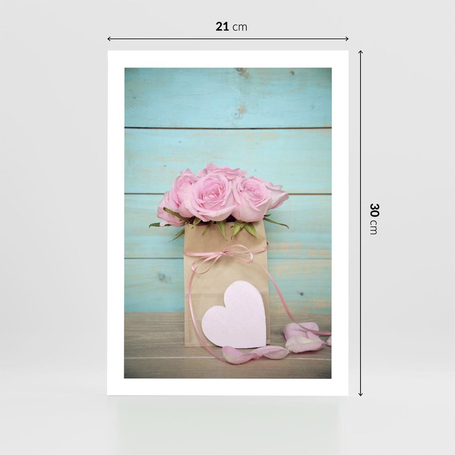 Plakat bez ramy 21x30 - Uczucie W Pełnym Rozkwicie - kwiaty, romantyczne