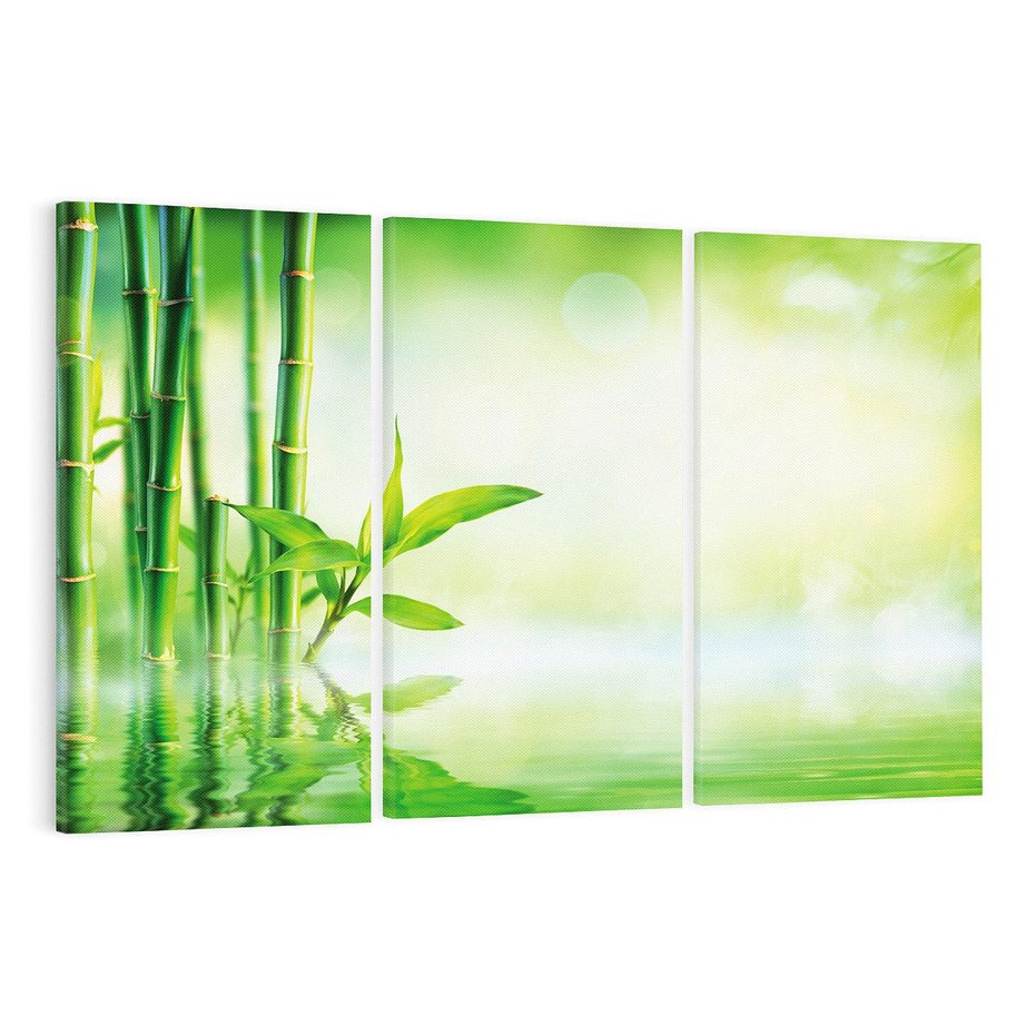 Obraz na płótnie 120x80 - Bambusowy relaks w SPA - bambus, SPA