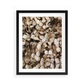 Plakat w ramie 40x50 - Delikatność Hortensji: Kompozycja Kwiatów w Beżu - hortensja, odcienie beżu - rama czarna