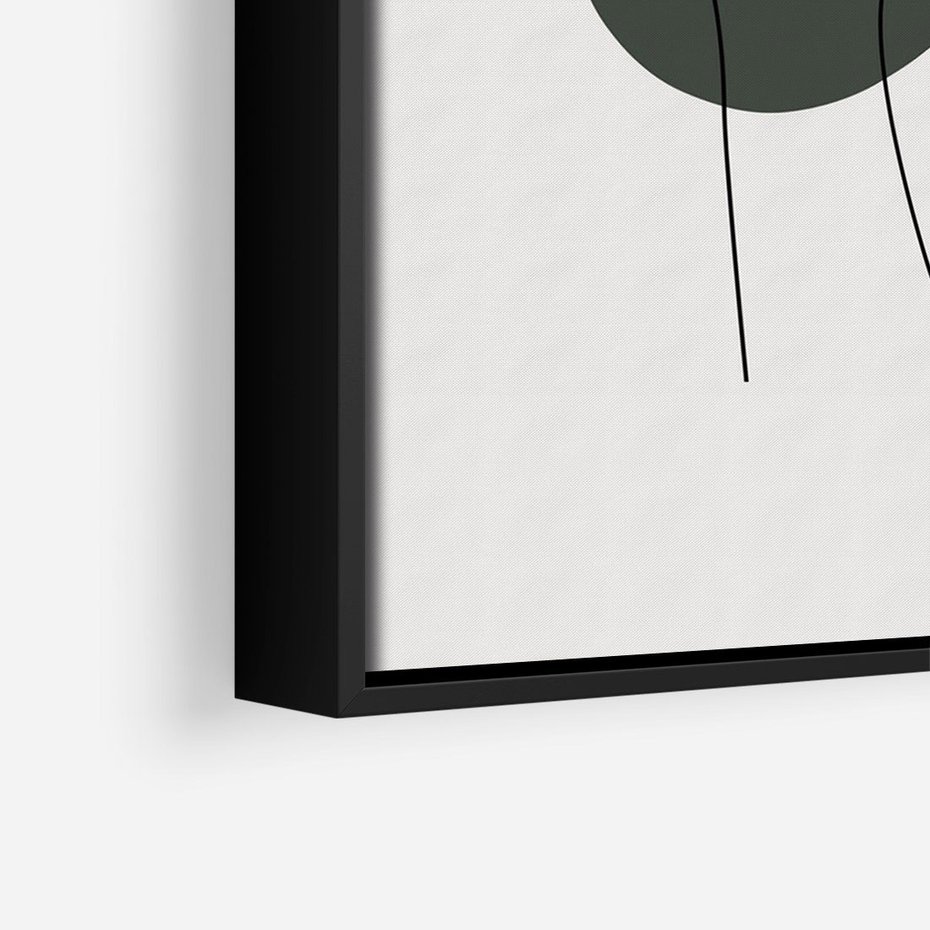 Obraz w ramie 50x70 - Tajemnicze Impulsy - szkic jedną linią, one lone - rama czarna