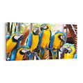 Obraz na płótnie 120x60 - Kolorowa parada papug - papuga, papugi