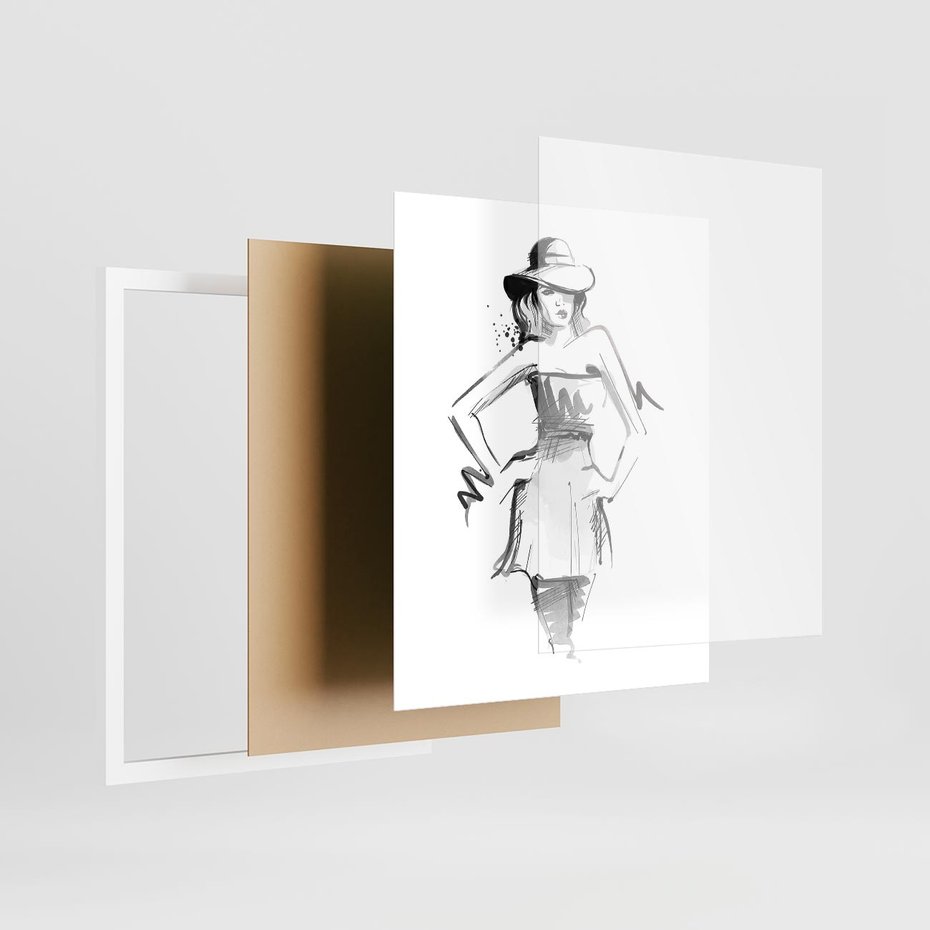 Plakat w ramie 40x50 - Piękno mody i urody - beauty, fashion - rama biała