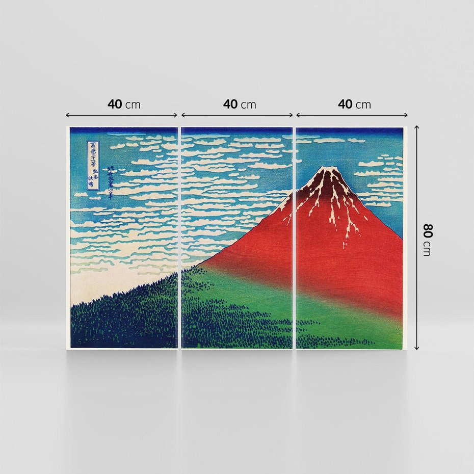 Obraz na płótnie 120x80 - "Fine Wind, Clear Morning" Katsushiki Hokusai - Reprodukcja - reprodukcja, obraz na płótnie