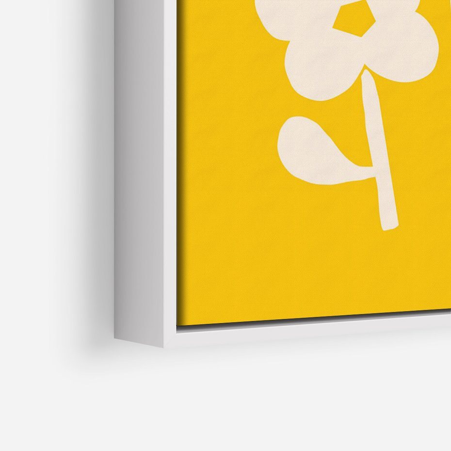 Obraz w ramie 80x120 - Bezgraniczne Impulsy - abstrakcyjny kwiat, plakat - rama biała