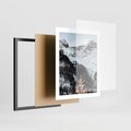 Plakat w ramie 40x50 - Górski Raj - góry, śnieg - rama czarna