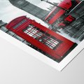 Plakat bez ramy 50x70 - Uliczka z charakterystyczną budką w Londynie - Londyn, budka