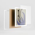 Plakat w ramie 40x50 - Bezgraniczne Przenikanie - minimalizm, boho plakat - rama biała