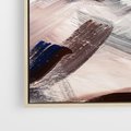 Obraz w ramie 50x50 - Eksploracja Dramaturgii - abstrakcyjny chaos, chatyczne maźnięcia pędzla - rama drewno