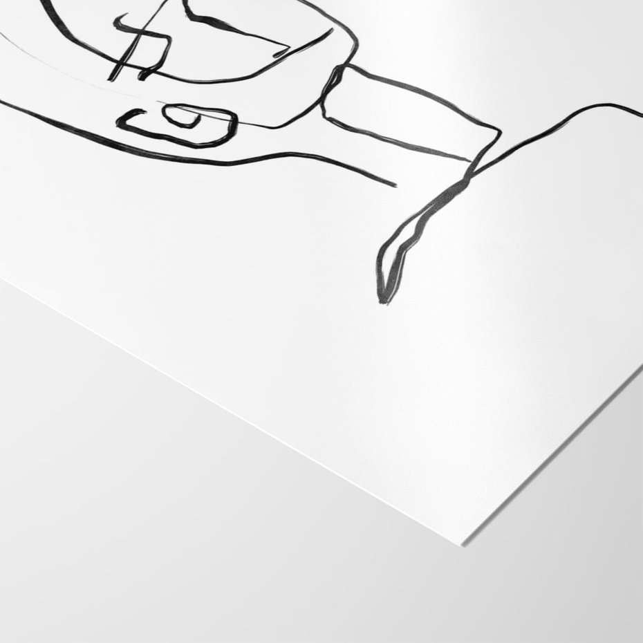 Plakat bez ramy 30x40 - Migotliwe Widzenia - szkic twarzy, minimalistyczny niewyraźny