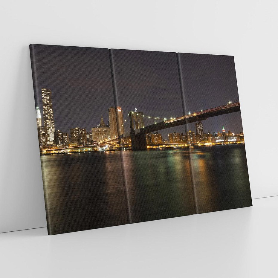 Obraz na płótnie 120x80 - Most nad nowojorską panoramą - most, Nowy Jork
