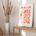 Plakat w ramie 40x50 - Nieskrępowane wyobraźnie kolorów - kwiaty, pastelowe kolory - rama drewno