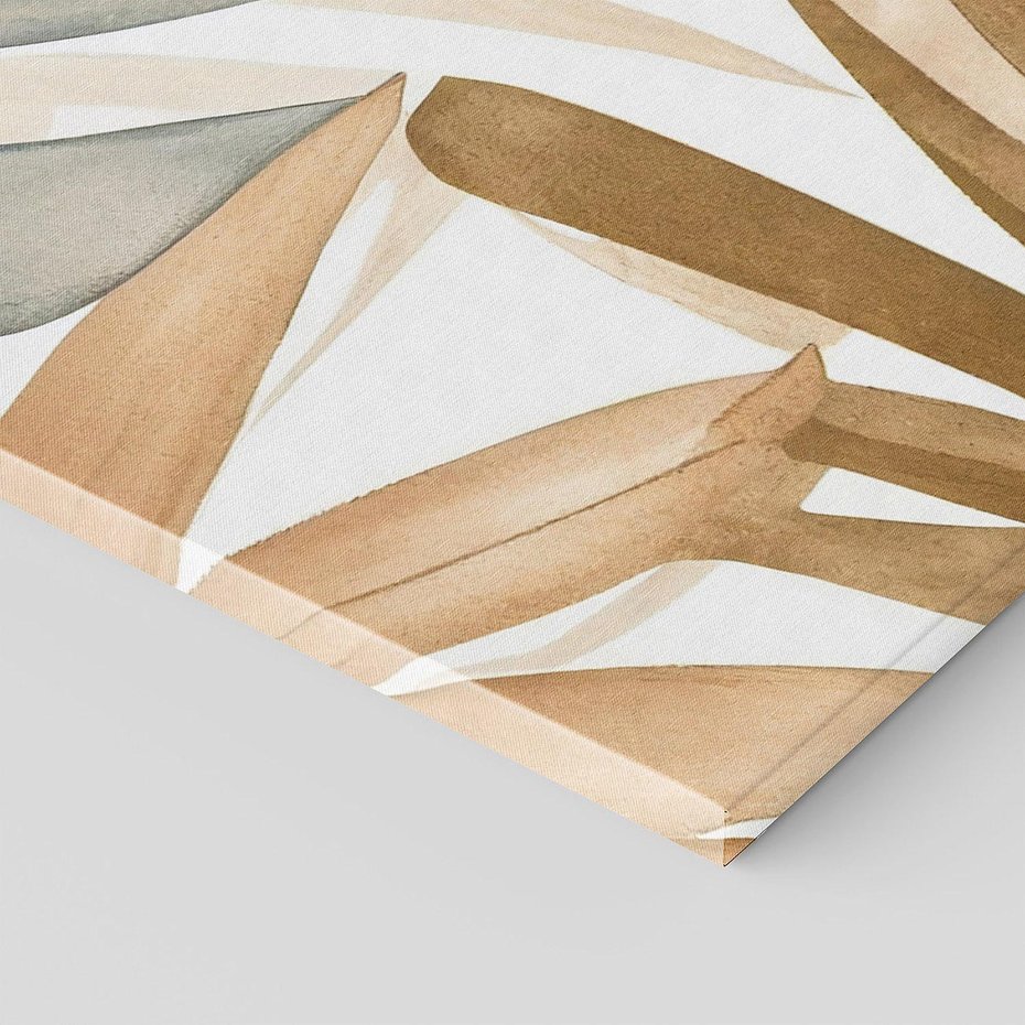 Obraz na płótnie 90x30 - Liście w Akwareli - akwarela, malowane liście