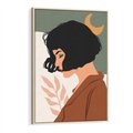 Obraz w ramie 70x100 - Kobieca Pasja - nowoczesny plakat, styl retro - rama drewno