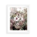 Plakat w ramie 40x50 - Piękno natury na płótnie - kwiaty, olejne - rama biała
