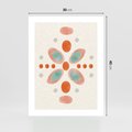 Plakat bez ramy 30x40 - Symfonia Natury - abstrakcyjne plamy w odcieniach pomarańczowym, kropki plamki