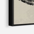 Obraz w ramie 70x100 - Kontury Ewolucji Materii - boho plakat, czarne kropki kreski - rama czarna