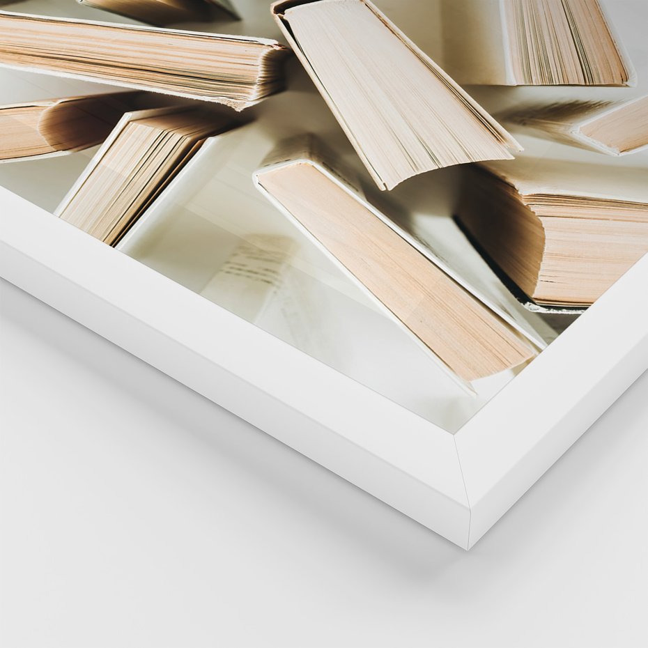 Zestaw obrazy w ramie 30x40 galeria - Prostota, minimalizm, typografia - rama biała