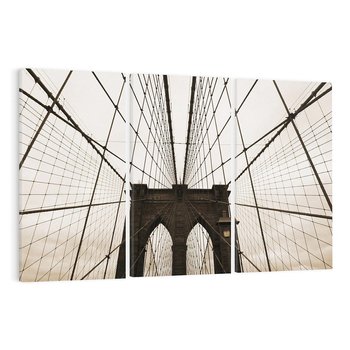 Obraz na płótnie 120x80 - Most z linami pod niebem - USA - most, liny