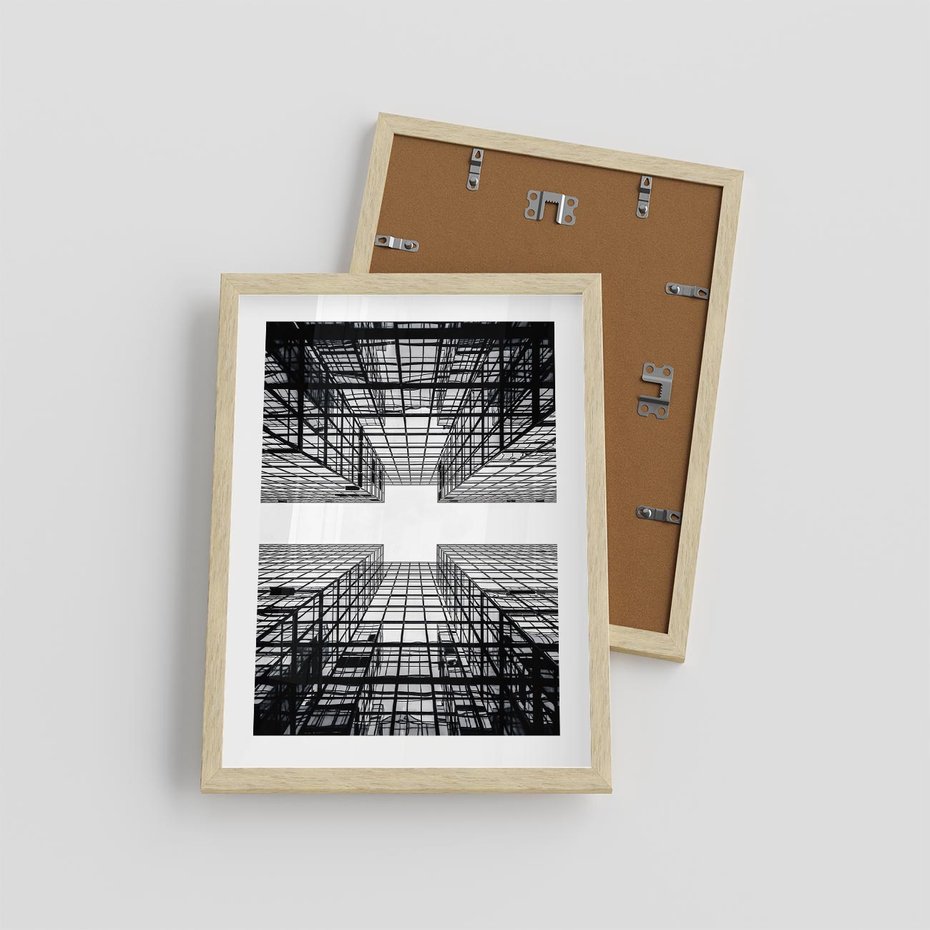 Plakat w ramie 30x40 - Czar i Wielkość - wieżowce, architektura - rama drewno