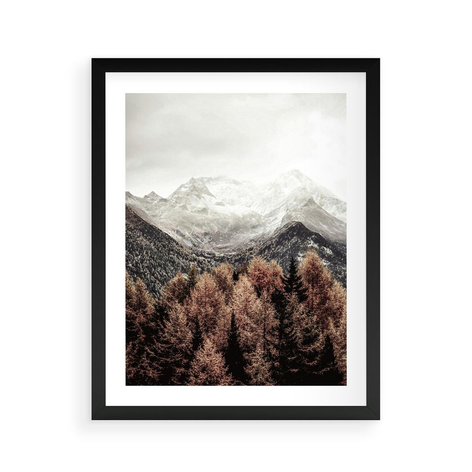 Plakat w ramie 40x50 - Jesienna Przyroda - góry, jesień - rama czarna