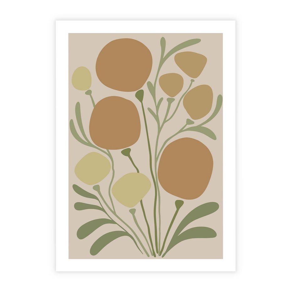 Plakat bez ramy 40x50 - Uspokojenie Wśród Roślin - nowoczesny plakat, roślinność