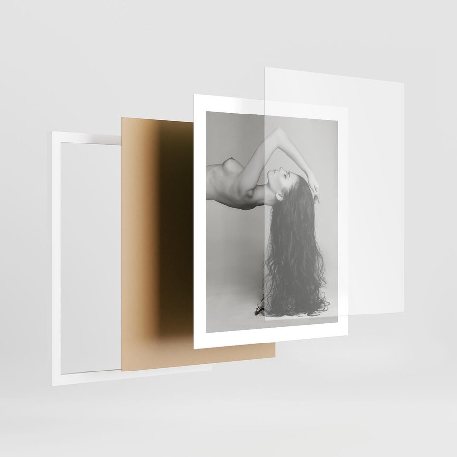 Plakat w ramie 40x50 - Piękno włosów kobiety w ruchu - włosy, piękno - rama biała