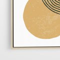 Obraz w ramie 50x50 - Wewnętrzne Formy - koła okręgi, abstrakcyjna nowoczesna sztuka - rama drewno